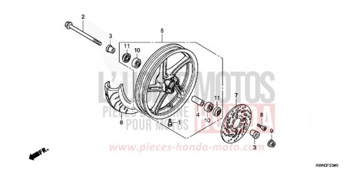 FRONT WHEEL WW125EX2A de 2010